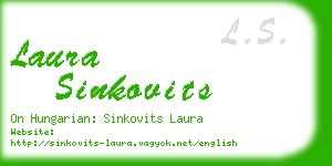 laura sinkovits business card